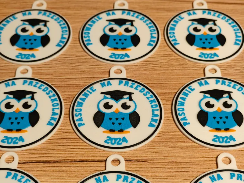 PRESCHOOLER'S MEDAL BLUE OWL