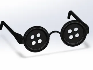 Coraline Button Glassess