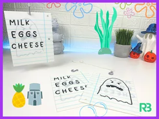 Spongebob´s floating shopping list