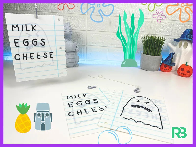 Spongebob´s floating shopping list