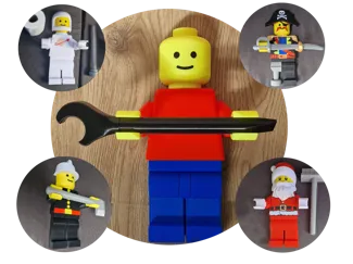 Large Brick Minifigure Toilet Roll Holder 