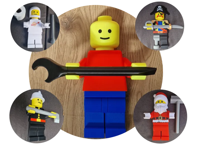 Large Brick Minifigure Toilet Roll Holder