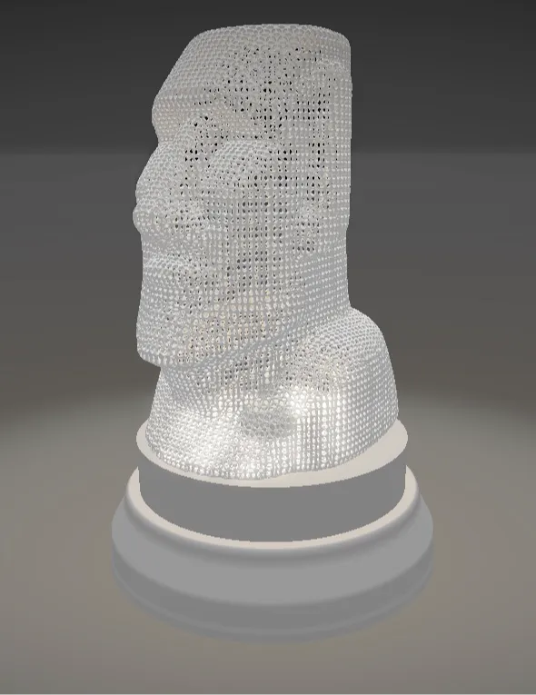Lampe statue Moaï