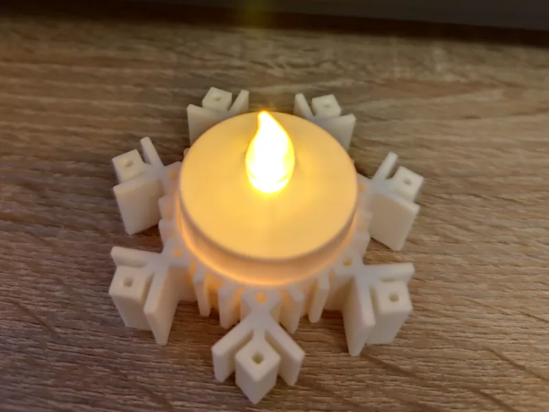 Teelicht Schneeflocke