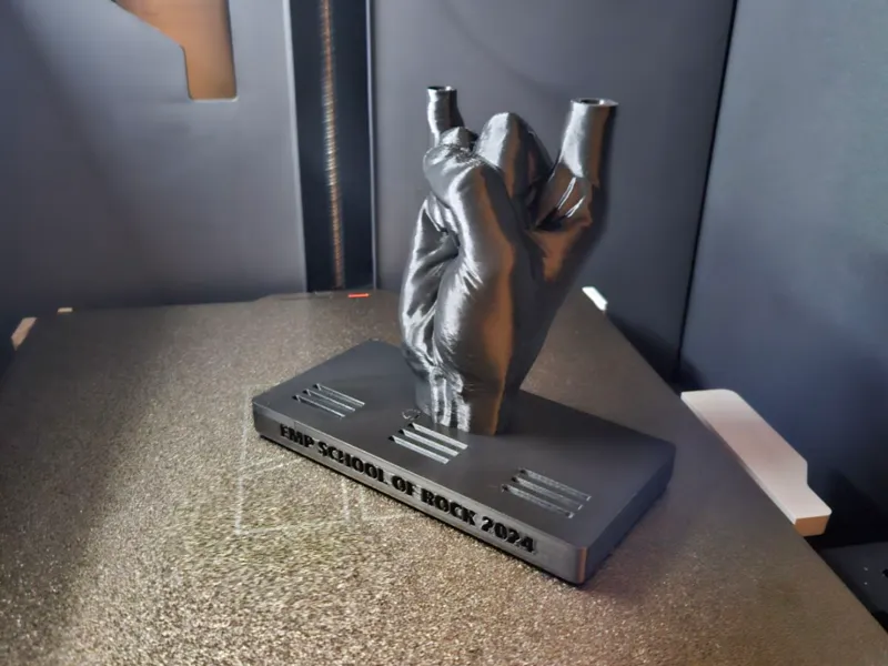 Rock & Roll Hand Guitar Pick Trophy