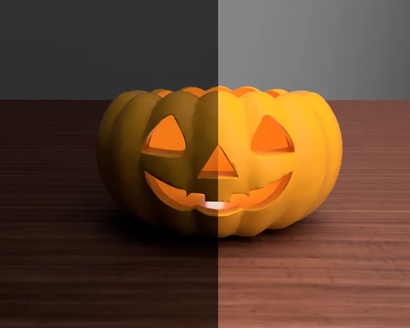 Halloween pumpkin candle/tealight/lamp
