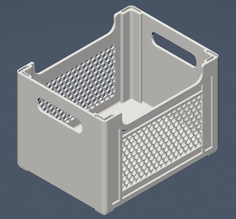 Stackable storage crate 26x20x18, fit Ikea shelve