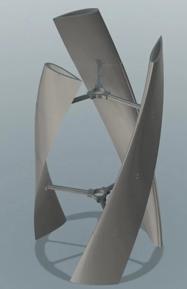 Large Modular Darrieus helical turbune