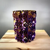Vase Tetrahex a motif ondule — photo 1