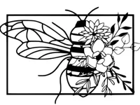 Déco murale abeille et fleur — photo 1
