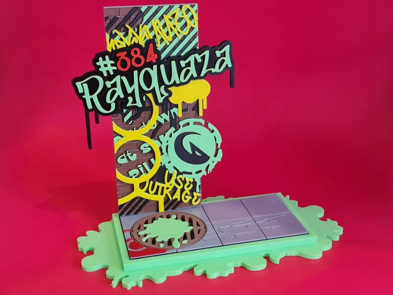 Tagged Galaxy Display Stand #002 Rayquaza