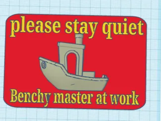 Benchy sign for printer