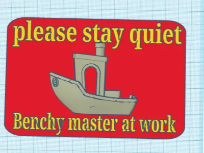 Benchy sign for printer