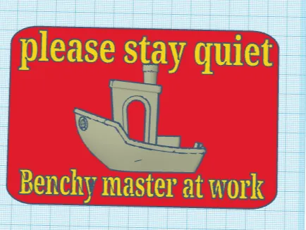 Benchy sign for printer