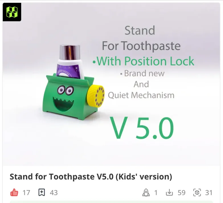 Stand for Toothpaste V3.0 