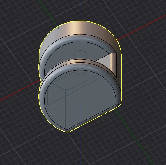 Tiny Circular Hook with Knurled Insert Slot