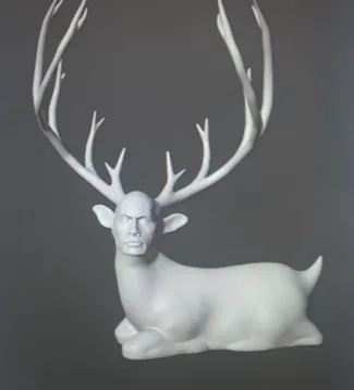dwayne the rock johnson with antlers