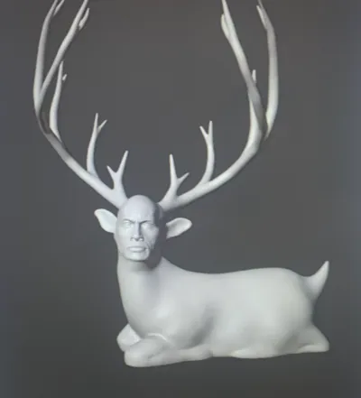 dwayne the rock johnson with antlers