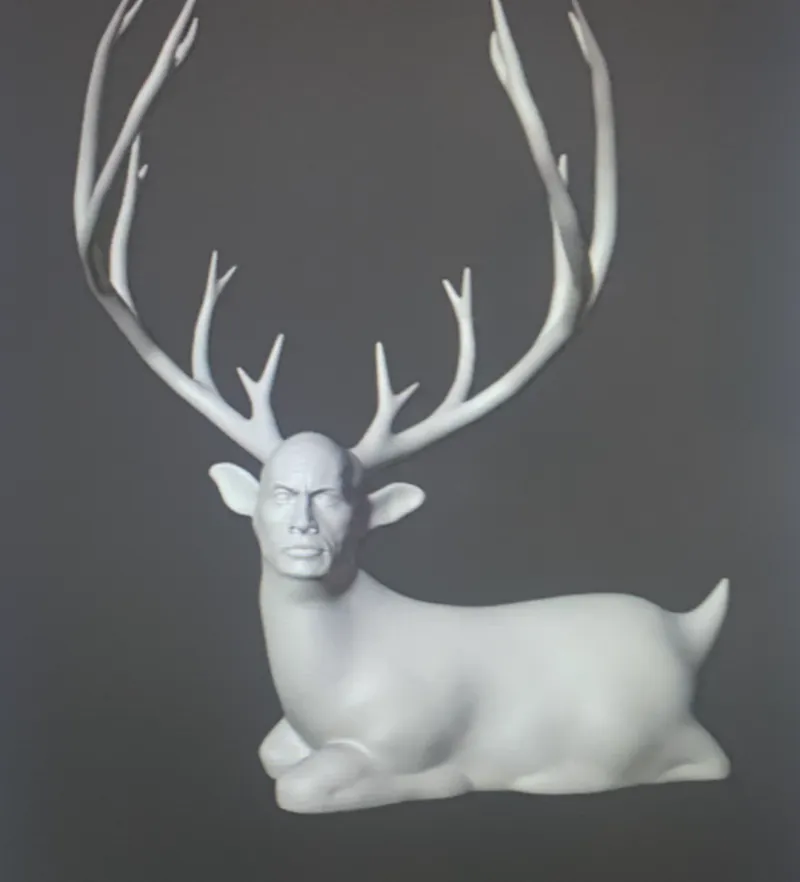 dwayne the rock johnson with antlers