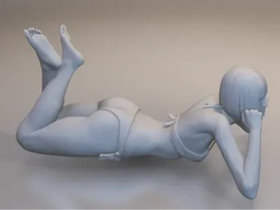 Sunbather Girl, requires support