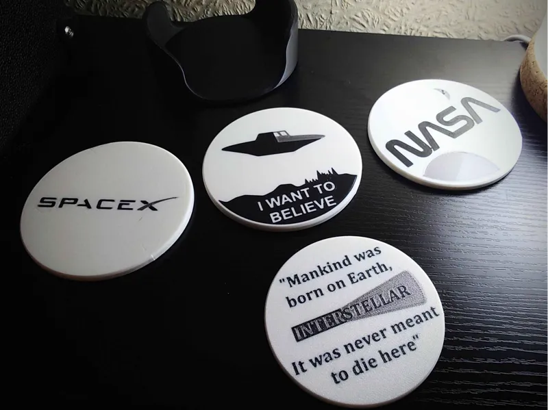 AMS Space themed coaster set