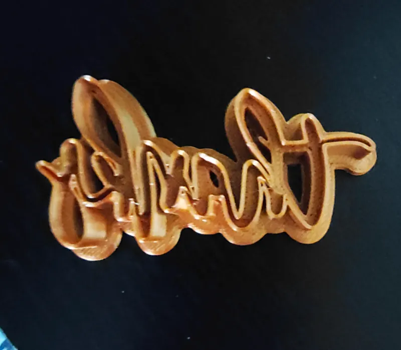 Thanks imprint cookie cutter