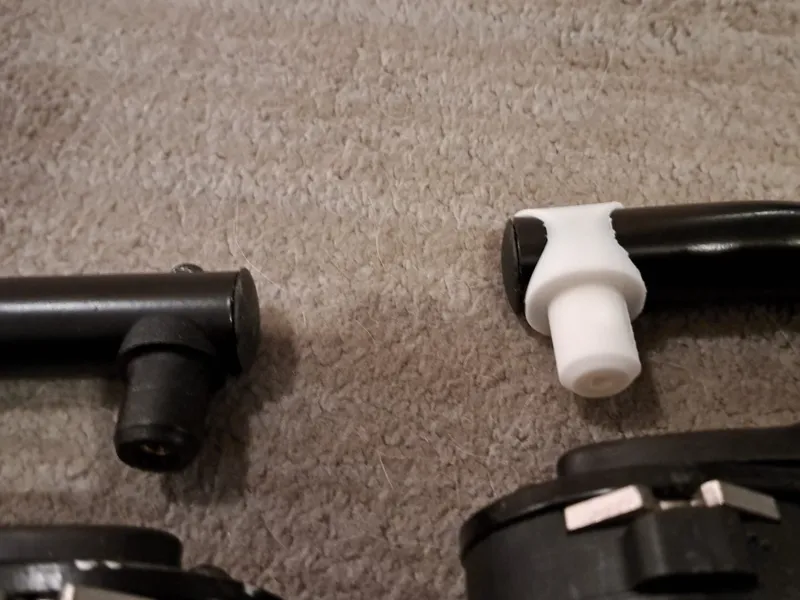 Mounting pin for wheelchair removeable footrest
