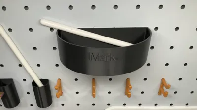 Pegboard Semicircle Storage Box, suitable for 6mm diameter, 32mm spacing round hole pegboard accessories