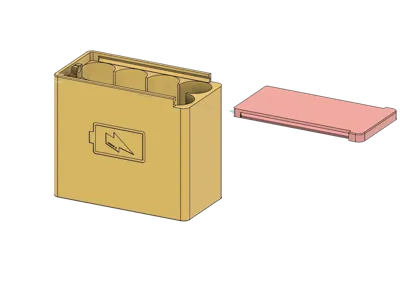 AA Battery Magnetic Storage Box