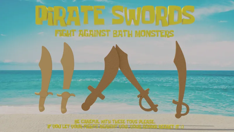 Pirate Swords Print-In-Place (4 models)