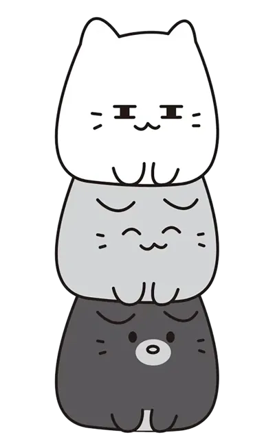 Line Cat Keychain
