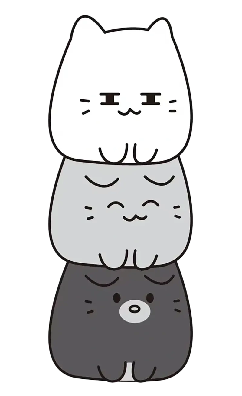 线条小猫钥匙扣