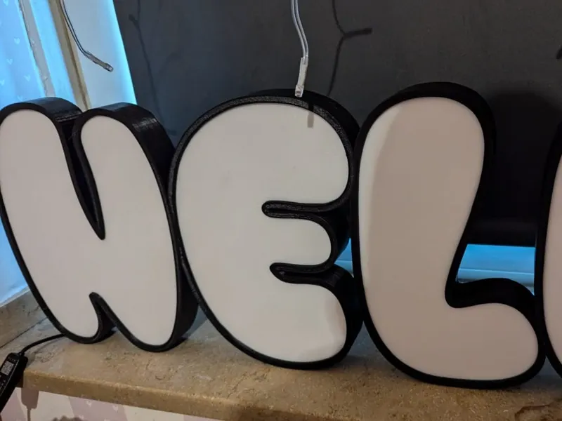 Lightbox Nelly Buchstaben