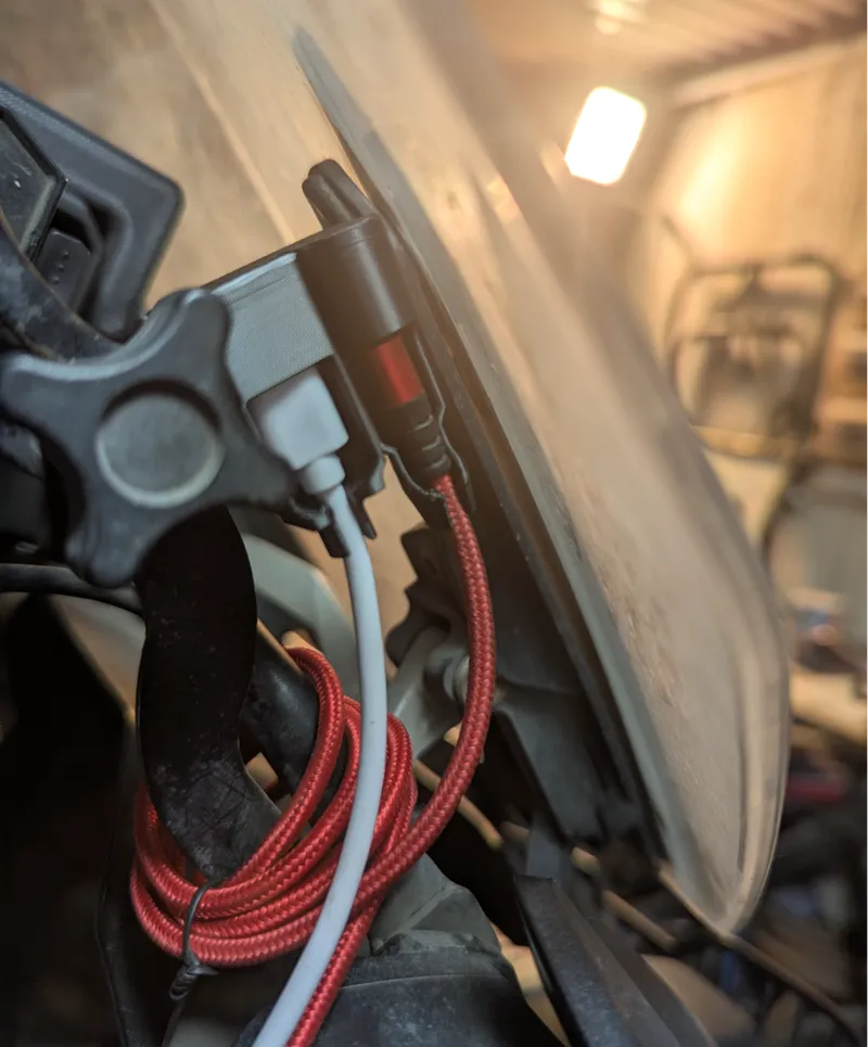 R1250GS Phone Charge Cable Holder