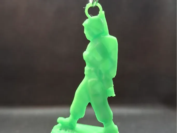 Green army man keychain