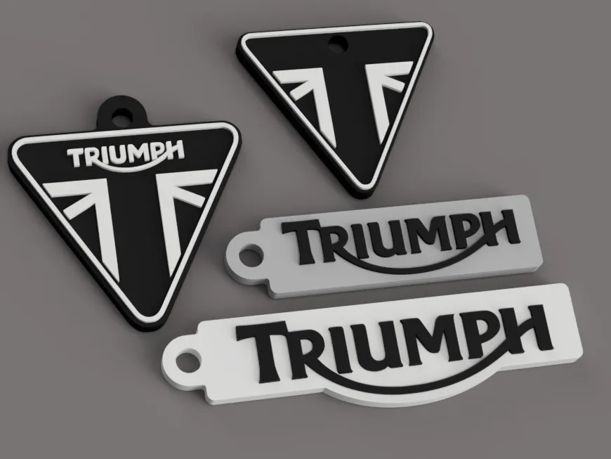 Triumph Ribbon Key Chain Triumph Keychain by PrintManufaktur - MakerWorld