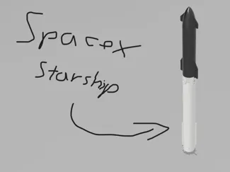 SpaceX Starship Model Rocket