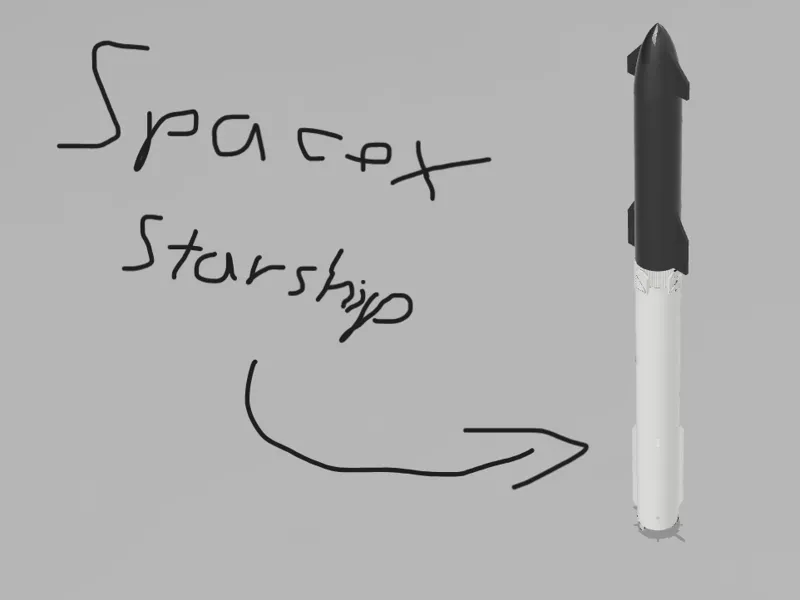 SpaceX Starship Model Rocket