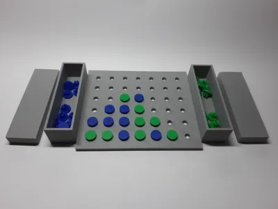 4 in a Row, Flat and with Stick-on Stones