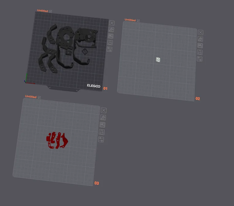 Stealthburner printed parts pre arranged + profile