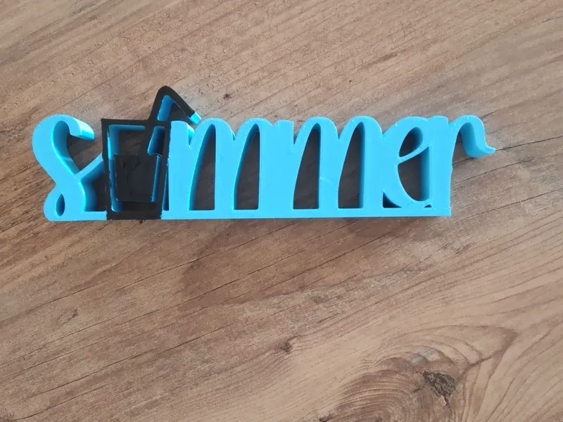 Summer 3D Printed Desk Decor with Drink & Straw
