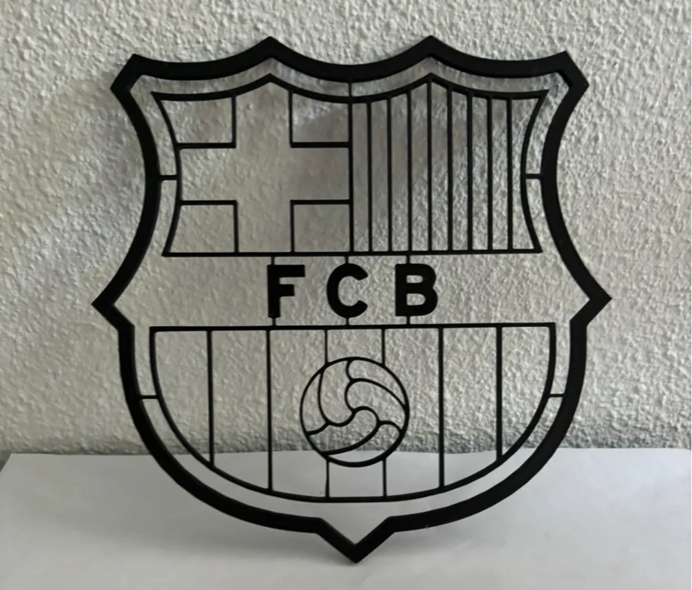 FC Barcelona Wall Art - Free 3D Print Model - MakerWorld, image size:1000x852