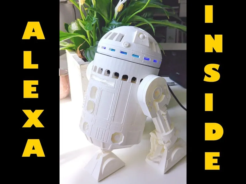 R2D2 Echo Dot Stand (2nd & 3rd Gen (scale 121%) 