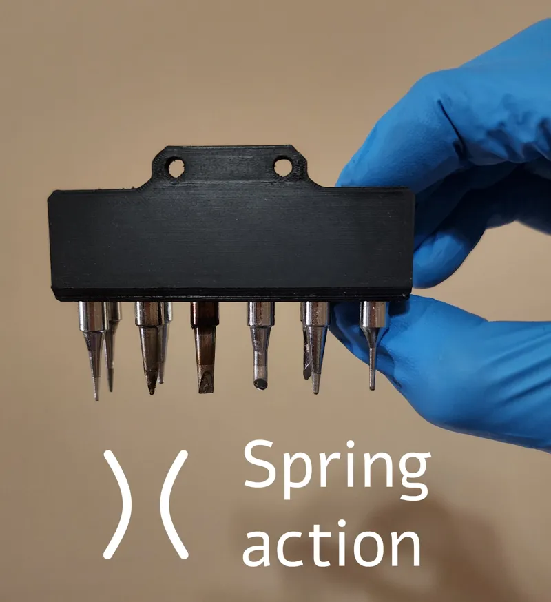 Spill-proof solder tip holder