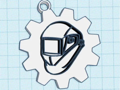 Welding helmet keychain-Llavero de casco de soldar