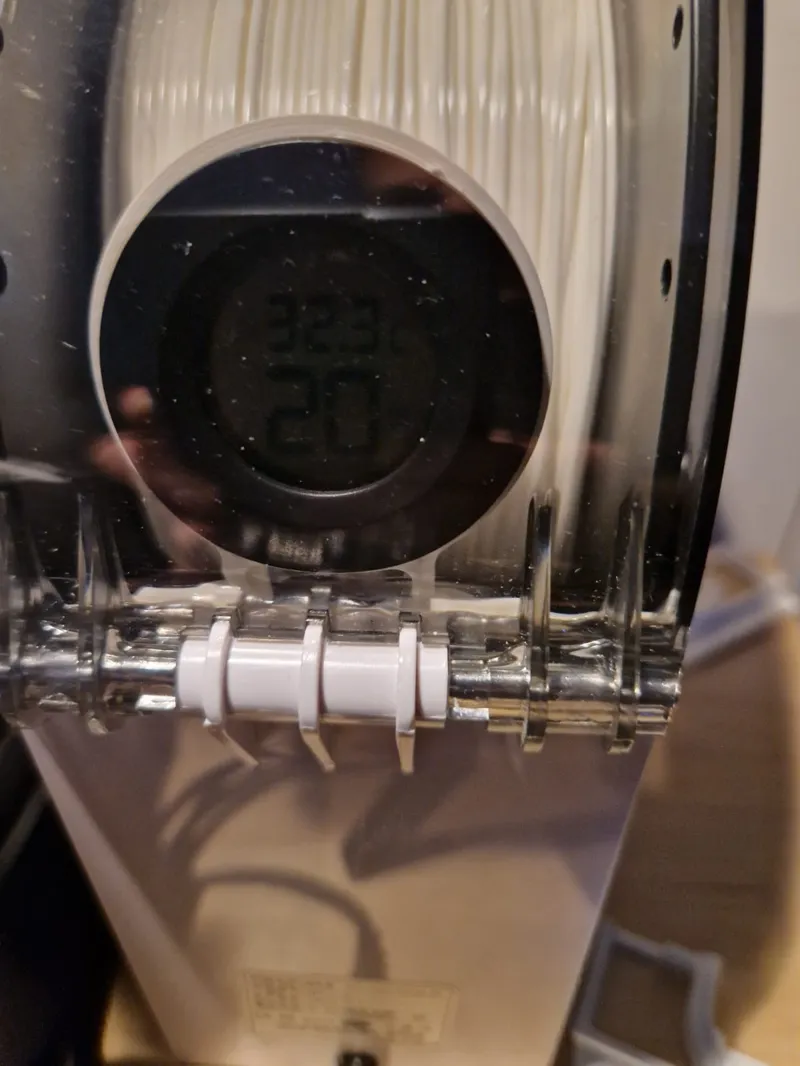 Hygrometer for Filament Dryer Esun Ebox Lite rear