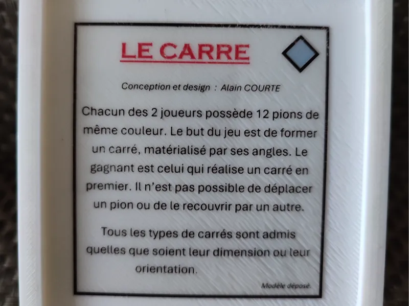 Le jeu du carré