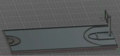 Tabletop basketball court