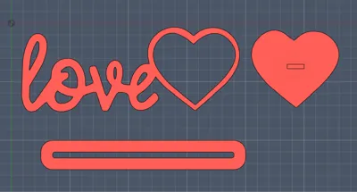 Love Photo Frame with Base and Cap