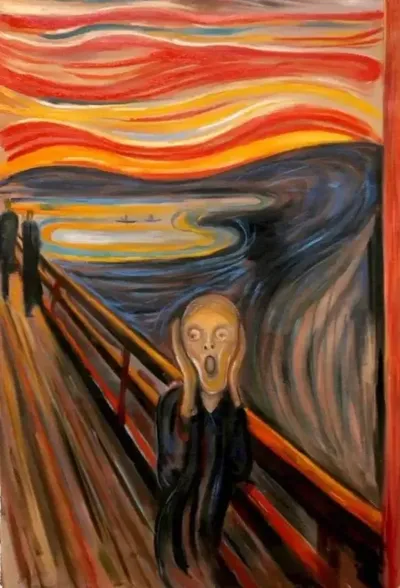 World famous painting The Scream by Edvard Munch